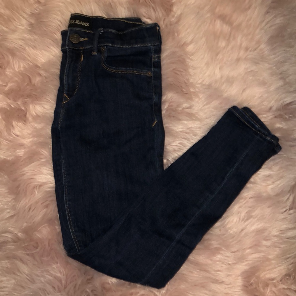 Express 4S Legging Mid-Rise Dark Wash Jeans